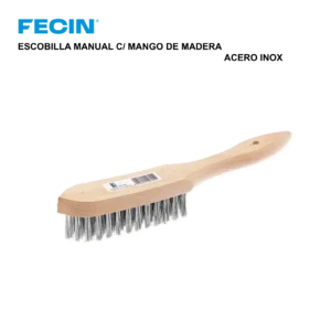ESCOBILLA MANUAL C MANGO DE MADERA ACERO INOX