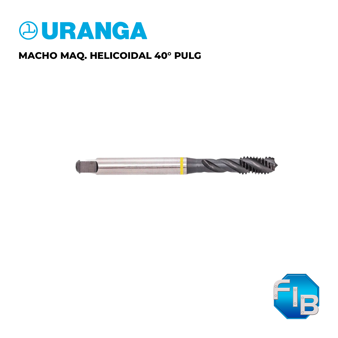 macho maquina helicoidal pulg 40mm uranga